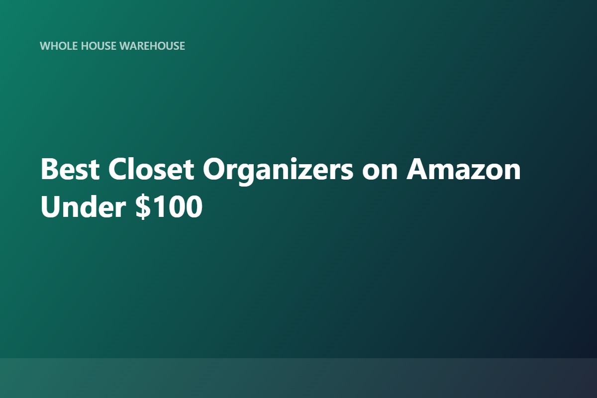 Best Closet Organizers on Amazon Under $100
