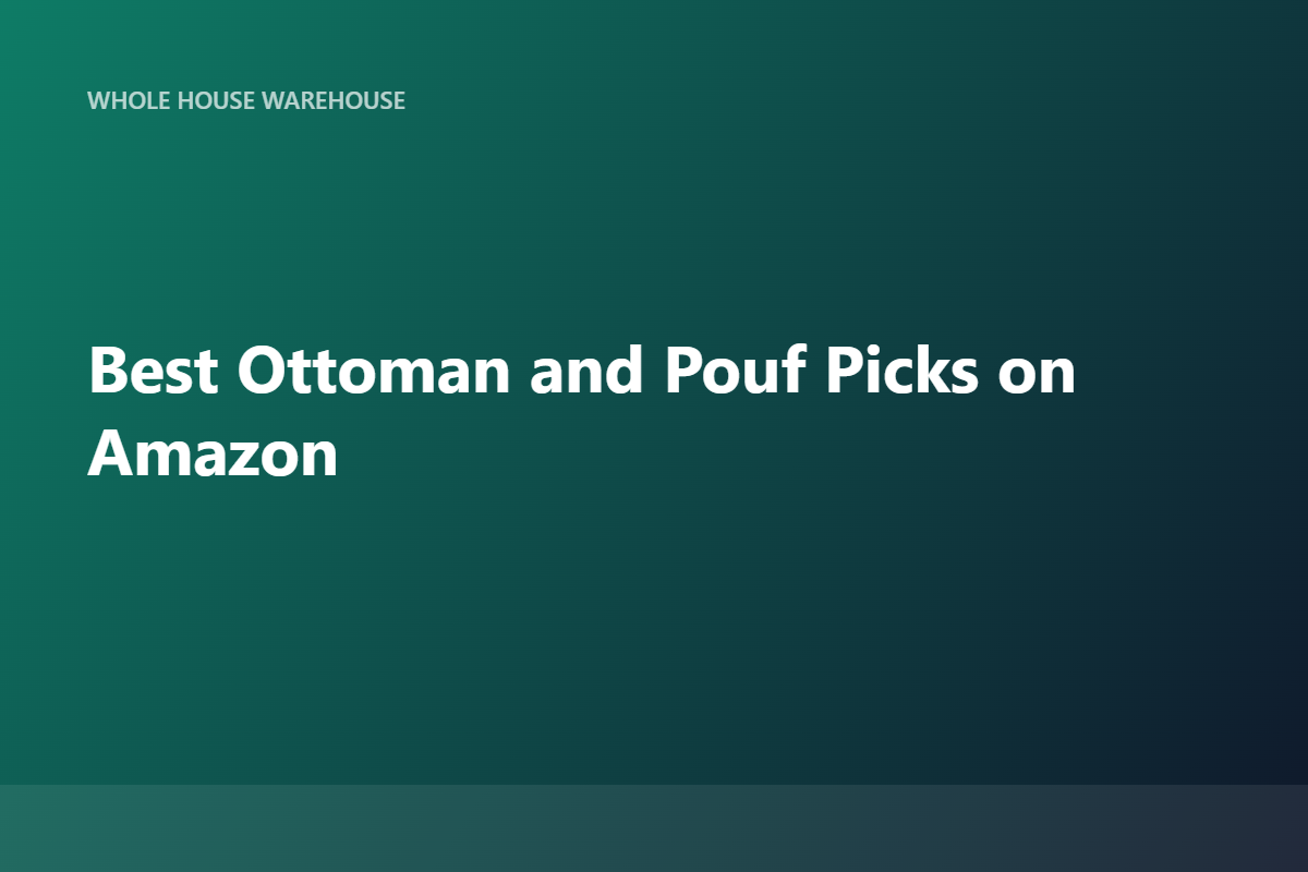Best Ottoman and Pouf Picks on Amazon