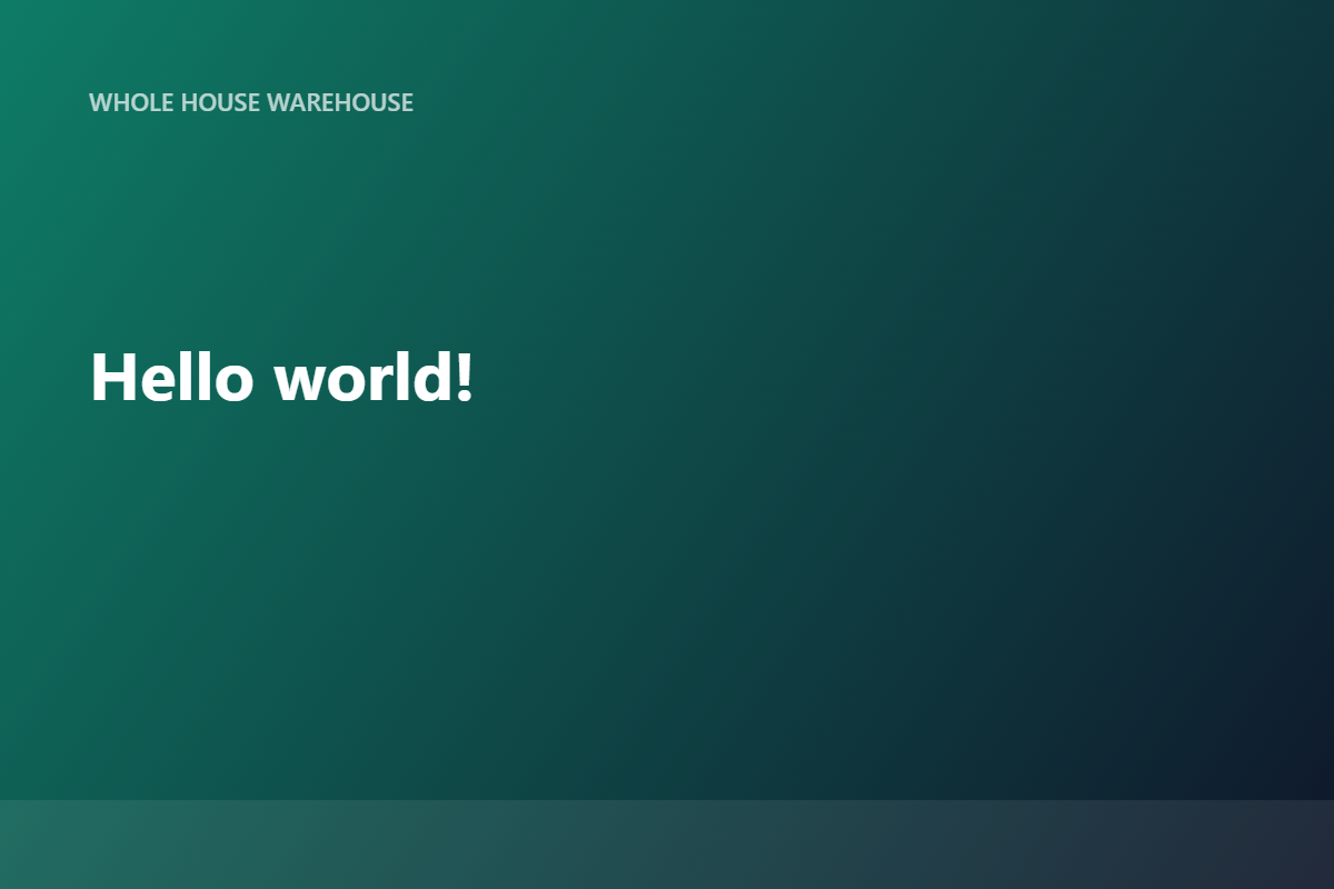Hello world!